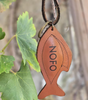 NoFo Style Leather Fish Keychain Charm