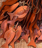 NoFo Style Leather Fish Keychain Charm