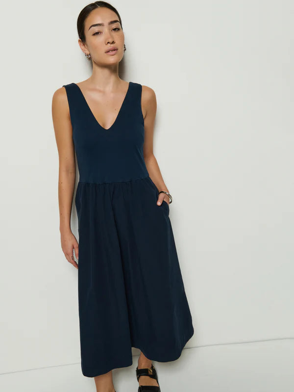 Nation LA Daria V-Neck Midi Dress