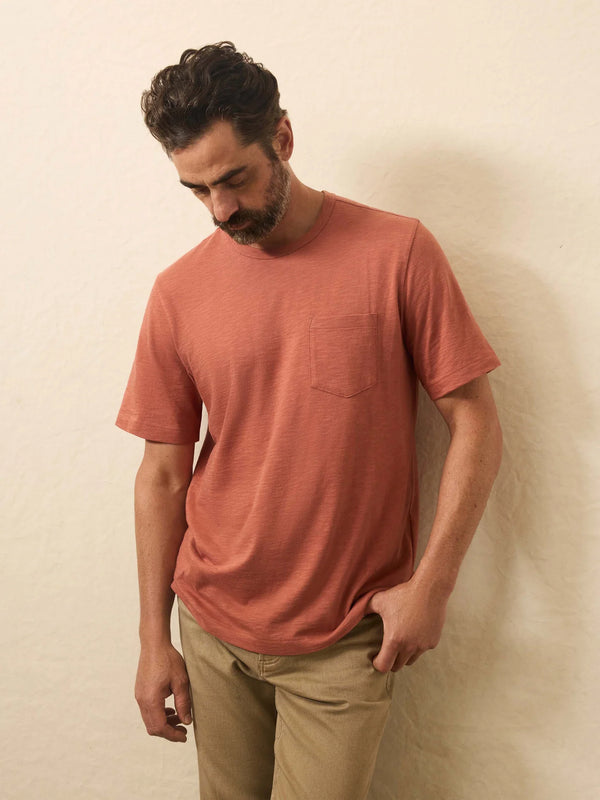 Faherty Sunwashed Regenerative Pocket Tee