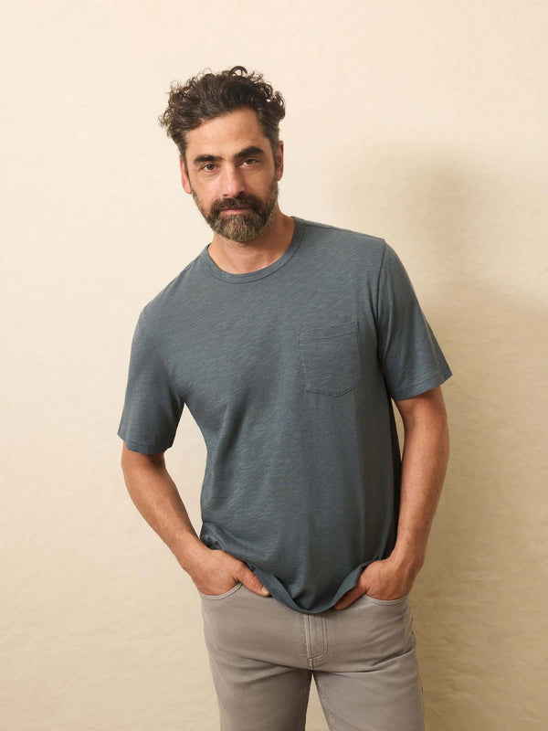 Faherty Sunwashed Regenerative Pocket Tee