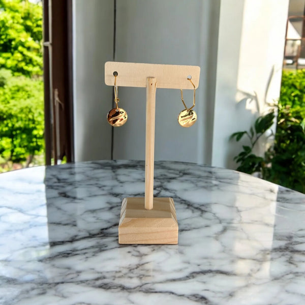 UnCage Gold Hexagon Disc Earrings