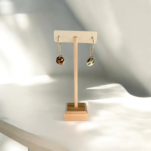 UnCage Gold Drop Disc Earrings