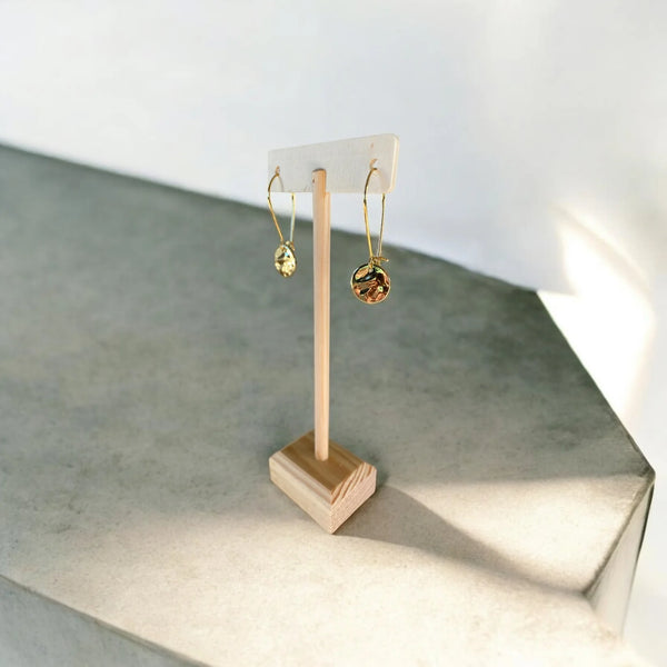 UnCage Gold Drop Disc Earrings