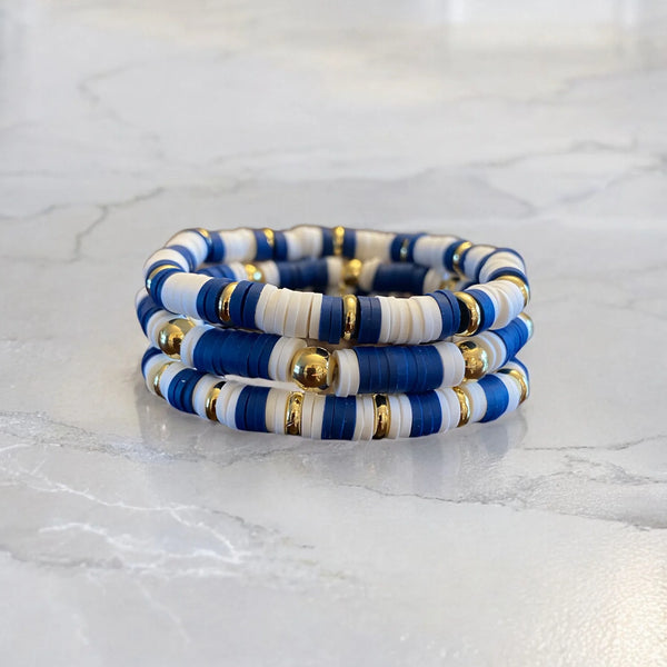 UnCage 3 Piece Set Navy Beaded Bracelets