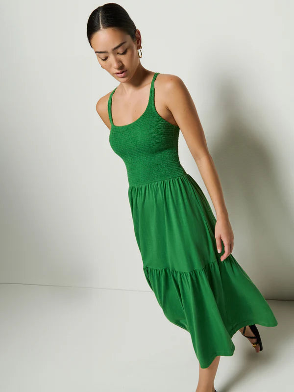 Nation LA Penelope Smocked Midi Dress