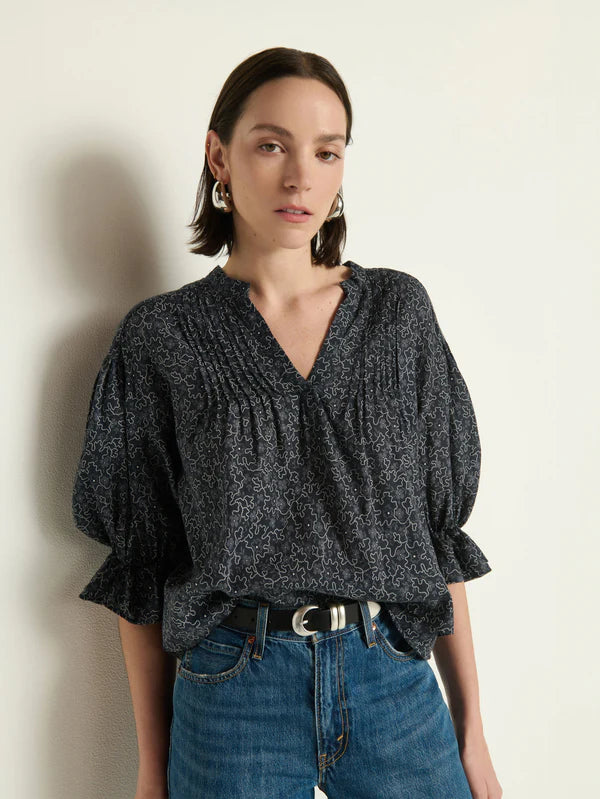 Nation LA Scarlet Pintuck Top