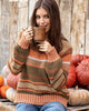 Wooden Ships Inez Striped Raglan Crew Chunky Sweater
