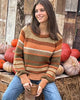Wooden Ships Inez Striped Raglan Crew Chunky Sweater
