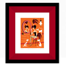 Shag "Delphine 2" Framed Print | Orange Colorway