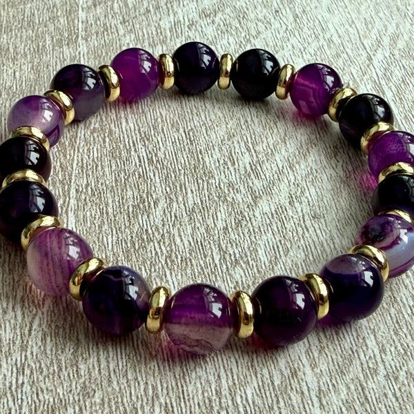UnCage Beaded Bracelet - Amethyst
