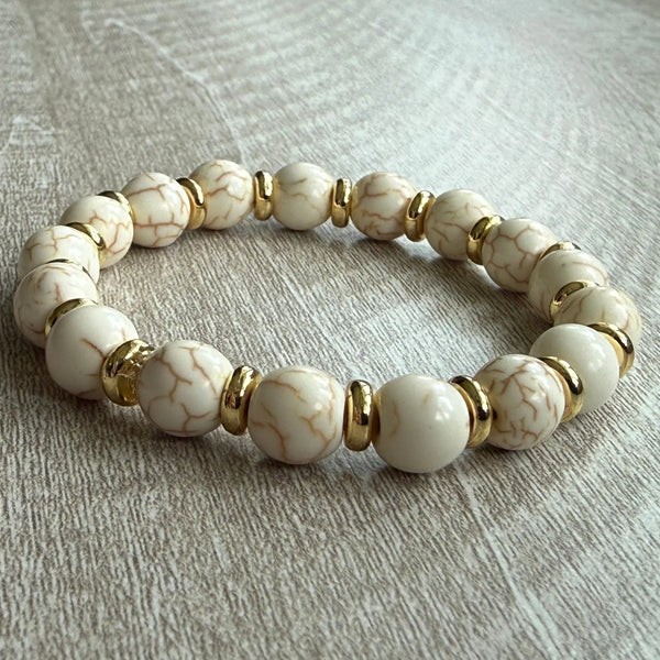 UnCage Beaded Bracelet - Marbled Stone