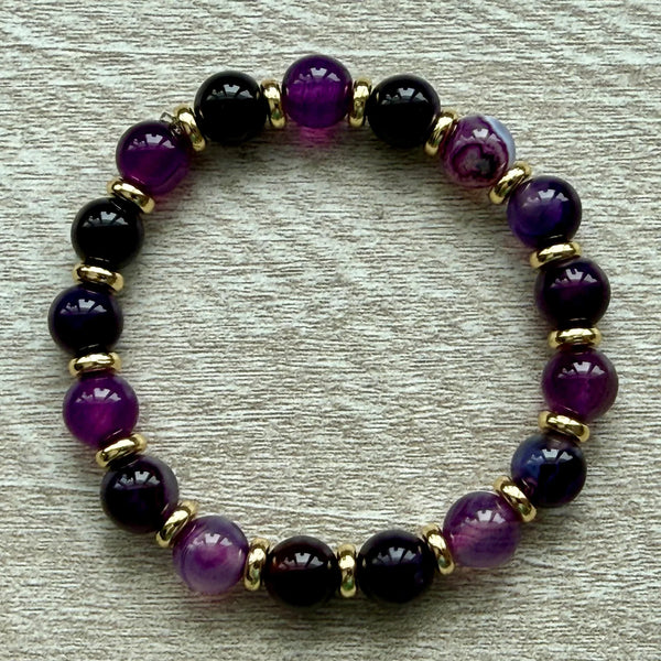 UnCage Beaded Bracelet - Amethyst