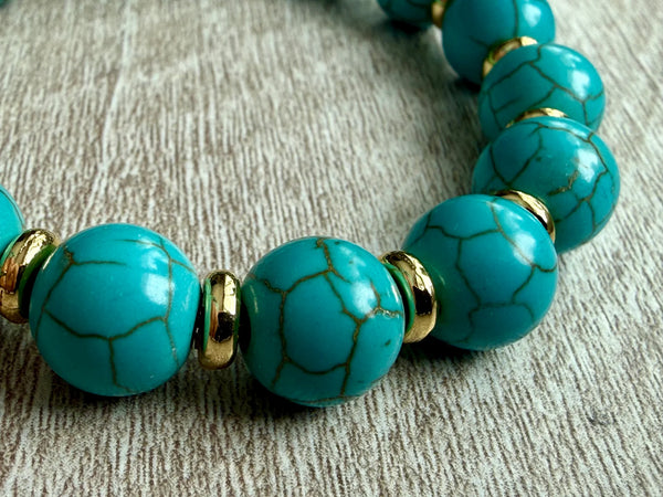 UnCage Beaded Bracelet - Turquoise