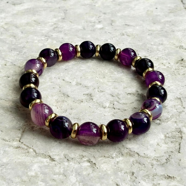 UnCage Beaded Bracelet - Amethyst