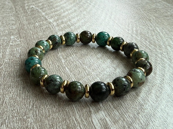 UnCage Beaded Bracelet - Dyed Serpentine Jasper