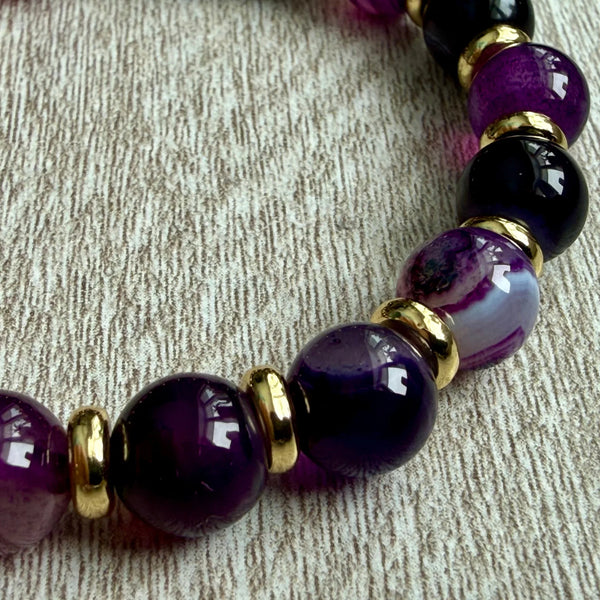 UnCage Beaded Bracelet - Amethyst