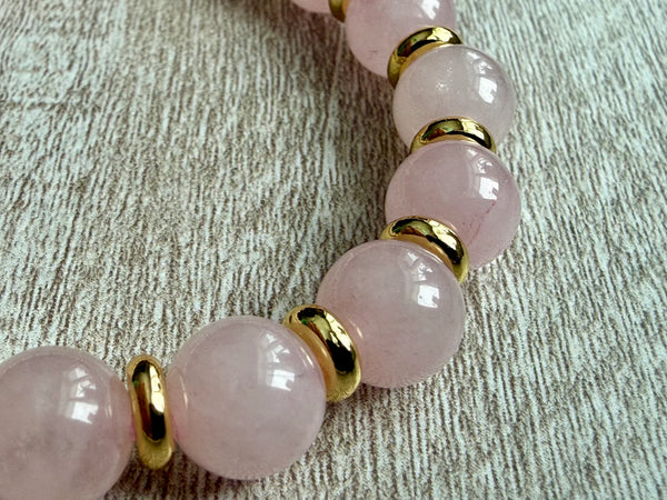 UnCage Beaded Bracelet - Rose Quartz