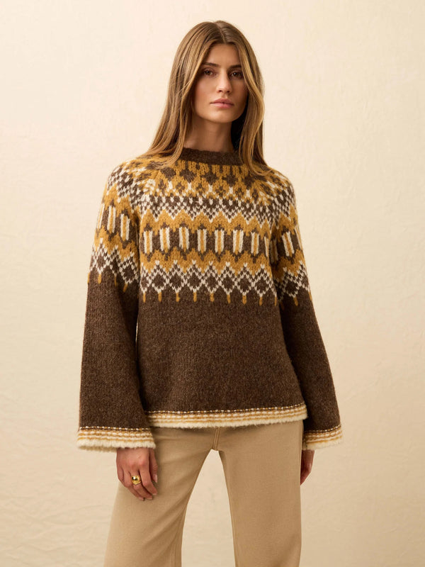 Faherty Summit Fairisle Crew Sweater