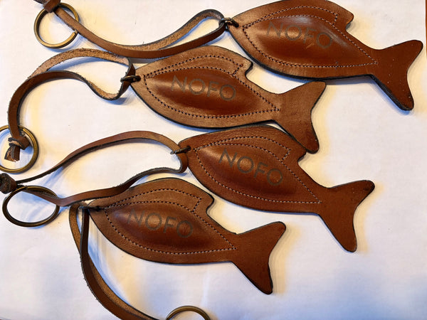 NoFo Style Leather Fish Keychain Charm