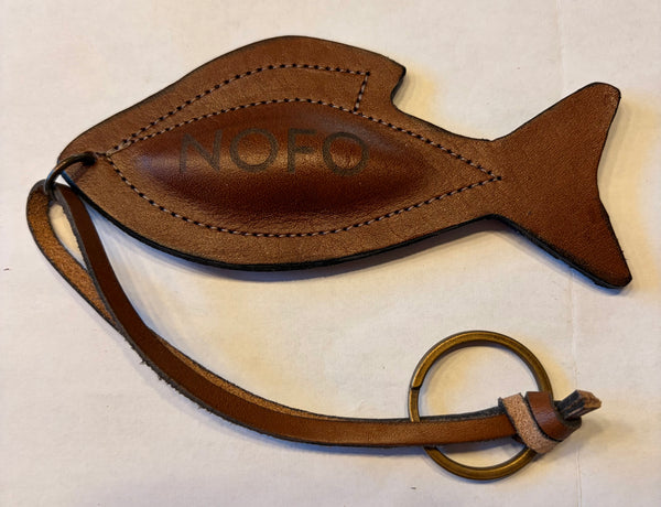 NoFo Style Leather Fish Keychain Charm