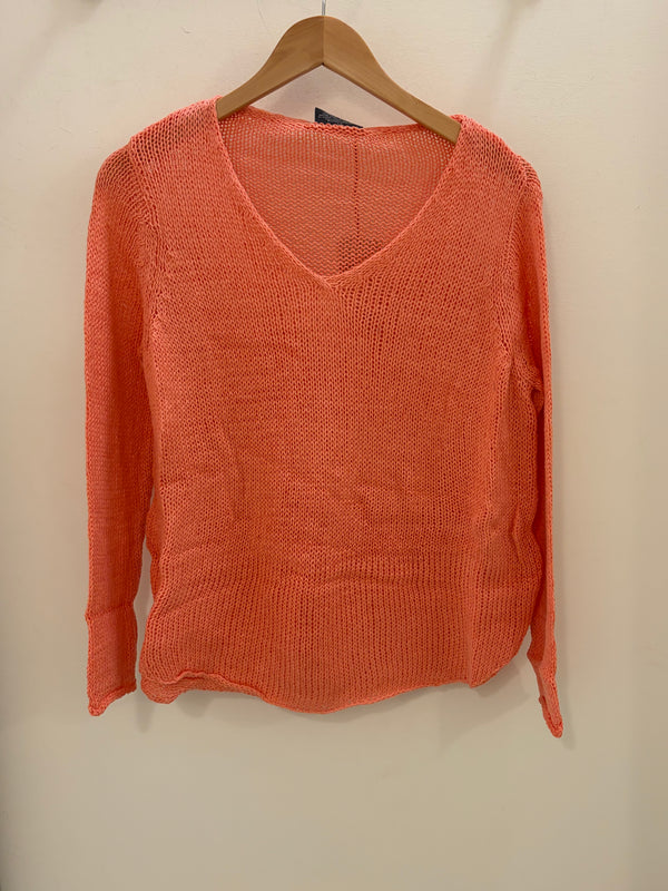 Wooden Ships Shirt Tail V Cotton Sweater
