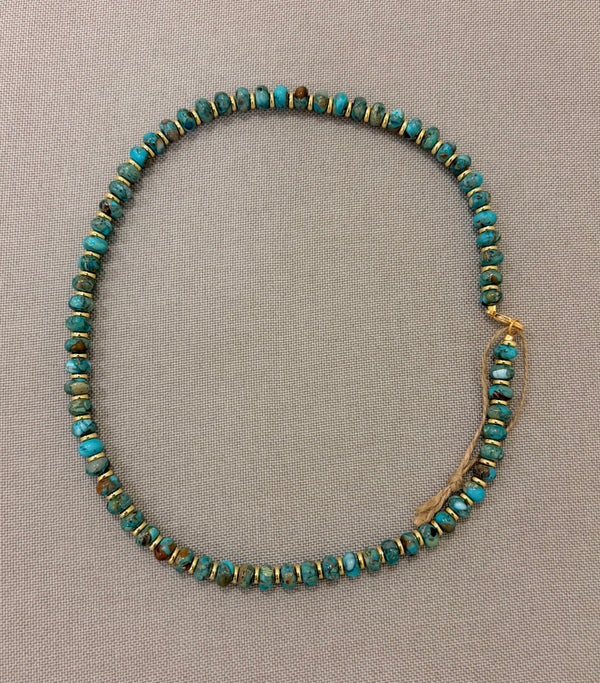 UnCage Beaded 20" Necklace - Dyed Serpentine Jasper