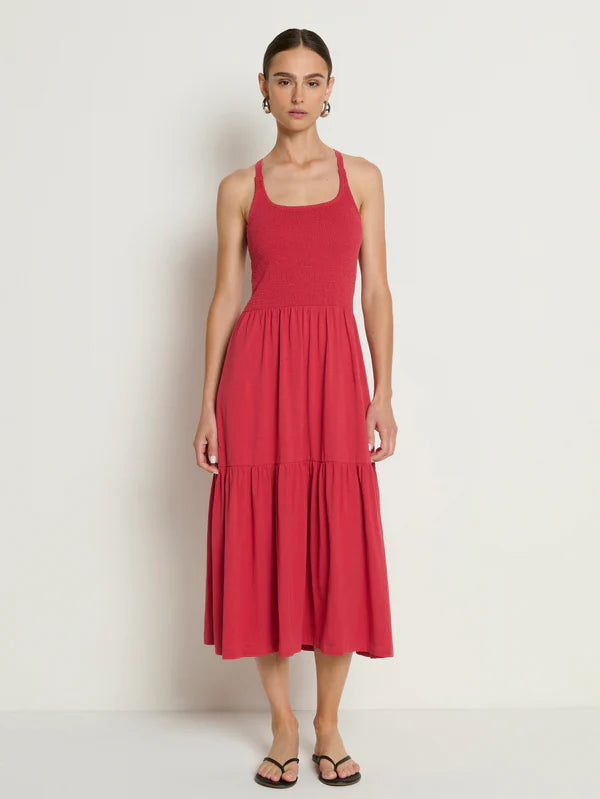 Nation LA Penelope Smocked Midi Dress