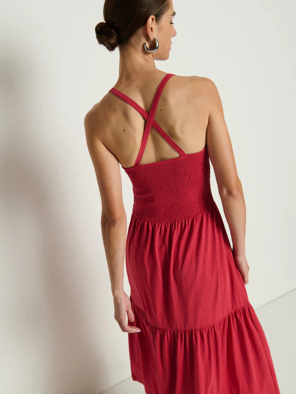 Nation LA Penelope Smocked Midi Dress