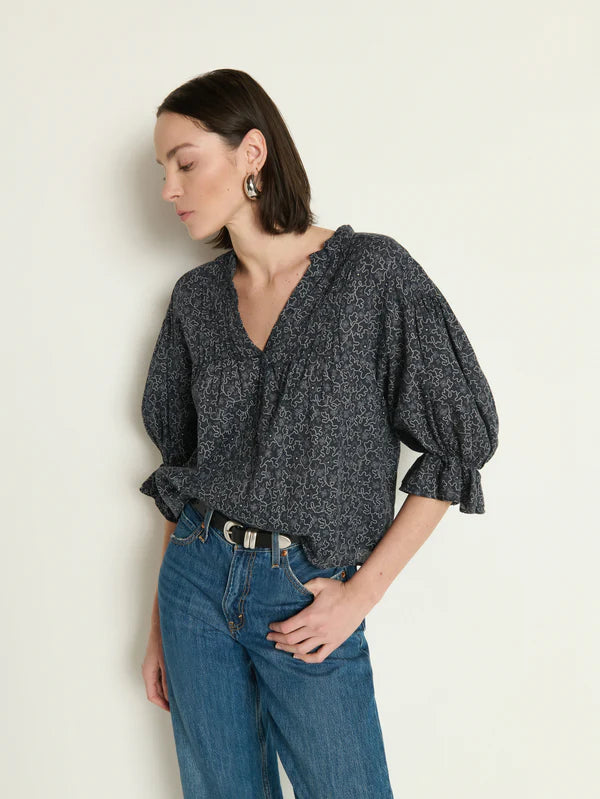 Nation LA Scarlet Pintuck Top