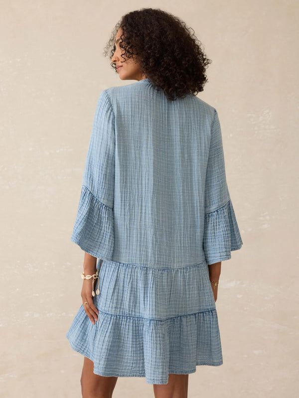 Faherty Dune Cotton Gauze Kasey Dress