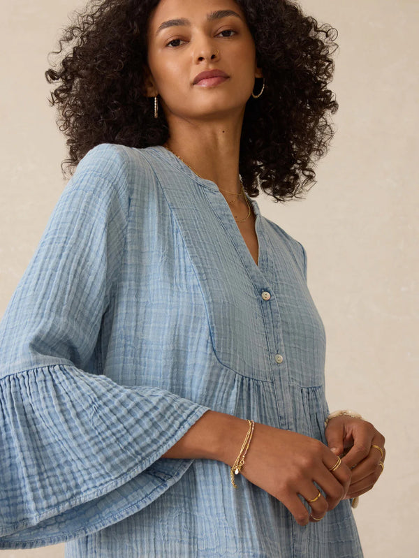 Faherty Dune Cotton Gauze Kasey Dress