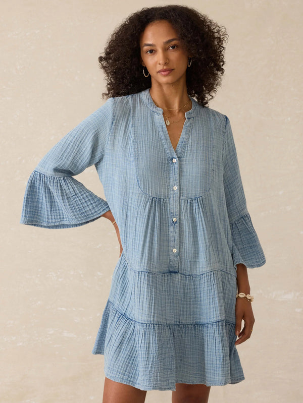 Faherty Dune Cotton Gauze Kasey Dress