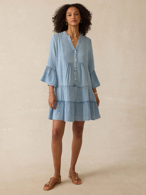 Faherty Dune Cotton Gauze Kasey Dress