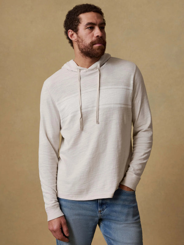 Faherty Sunwashed Slub Hoodie Surf Stripe