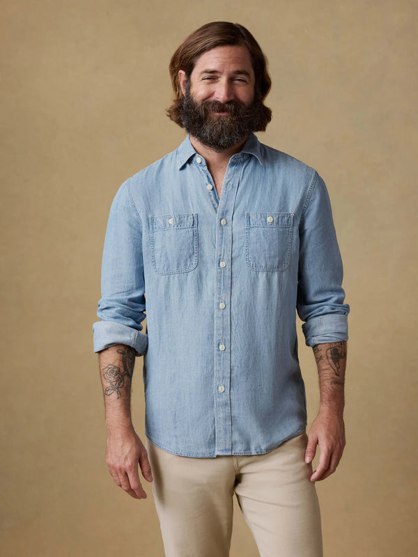 Faherty Tried & True Chambray Shirt