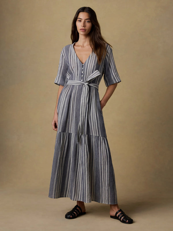 Faherty Dune Cotton Gauze Marina Dress