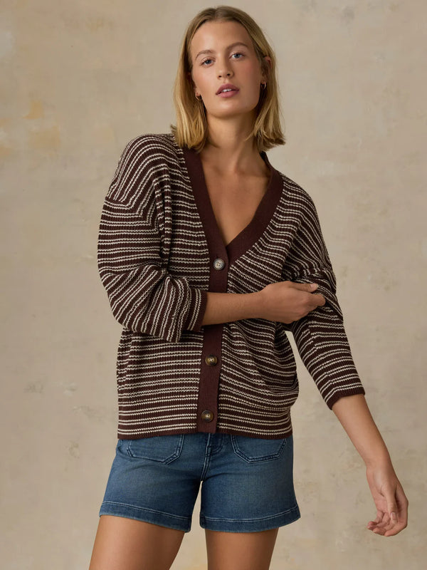 Faherty Miramar Linen Relaxed Cardigan