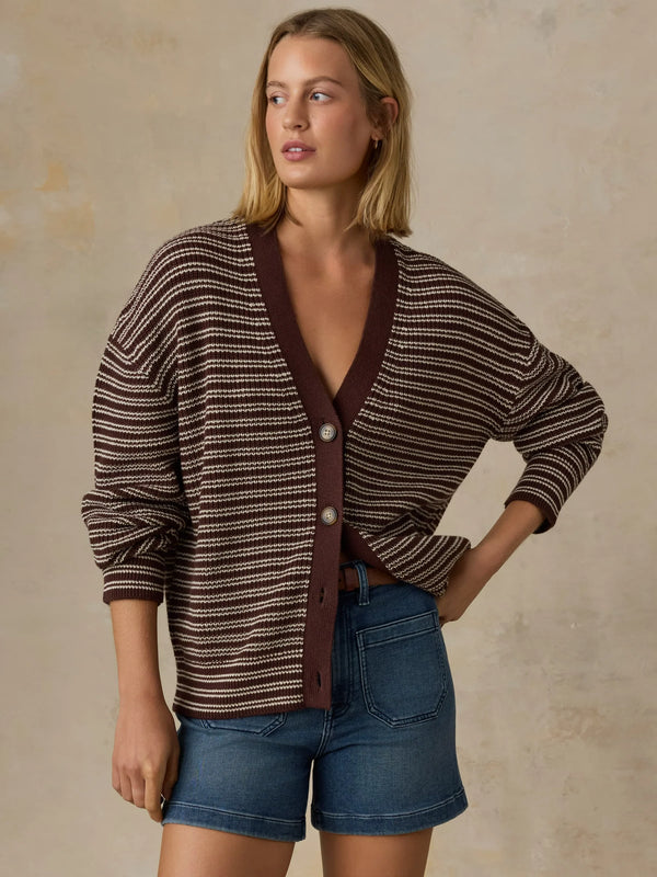 Faherty Miramar Linen Relaxed Cardigan