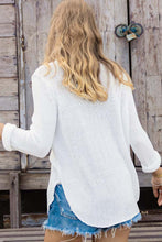 Wooden Ships Shirt Tail V Cotton Sweater