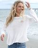 Wooden Ships Crochet Rainbow Crew Cotton Sweater