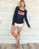 Wooden Ships Flag Crew Cotton Sweater