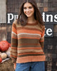 Wooden Ships Inez Striped Raglan Crew Chunky Sweater
